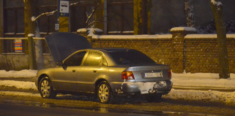 Audi zapaliło się podczas jazdy. Fot. DDWloclawek