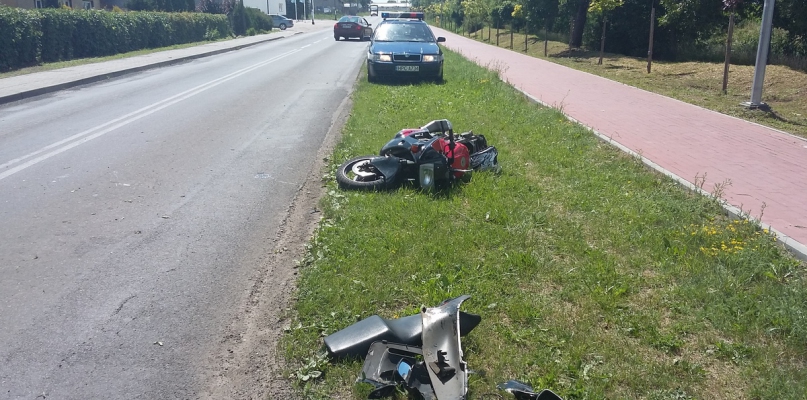 Motocyklista nie miał prawa jazdy na jednoślad i stracił uprawnienia na samochód, Fot. KPP Radziejów