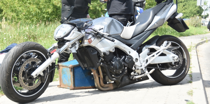 Motocykl 21-latki po wypadku; Fot. Andrzej Korpalski