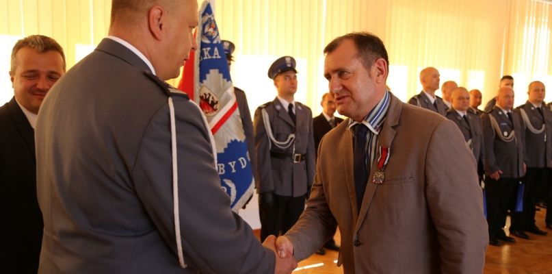 Uroczystość z udziałem odbyła się w komendzie wojewódzkiej Pawła Banasika. fot. KWP Bydgoszcz