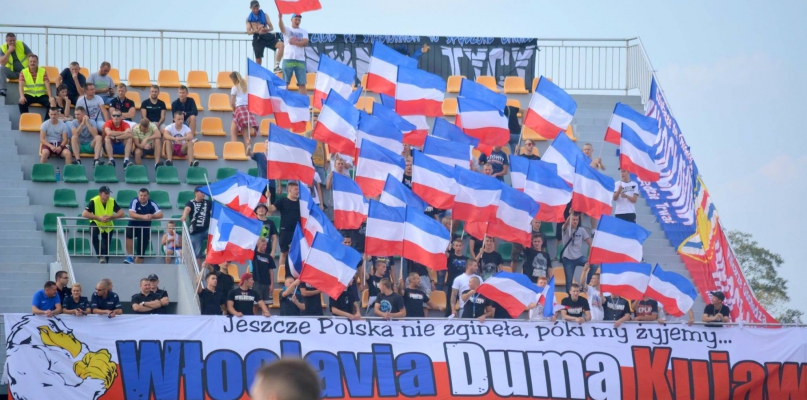 Duża grupa kibiców pojechała na mecz Włocłavii do Baruchowa. Fot. Włocłavia