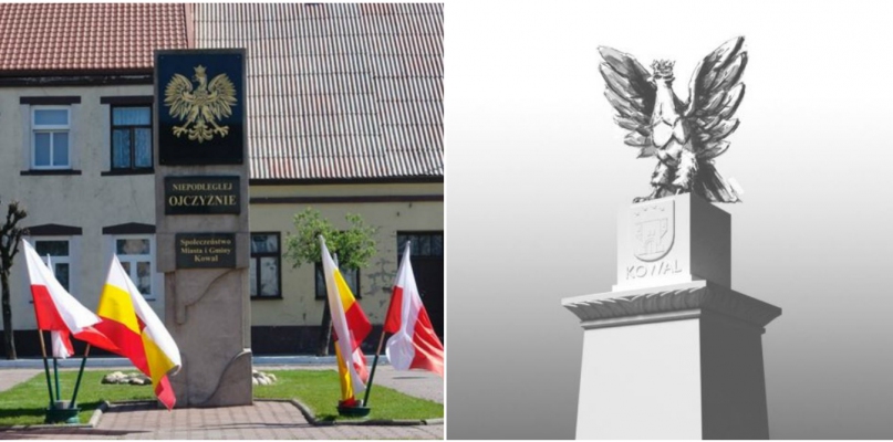 Za dwa lata stary obelisk na pl. Rejtana w Kowalu zastąpi nowy pomnik. Fot. UM Kowal