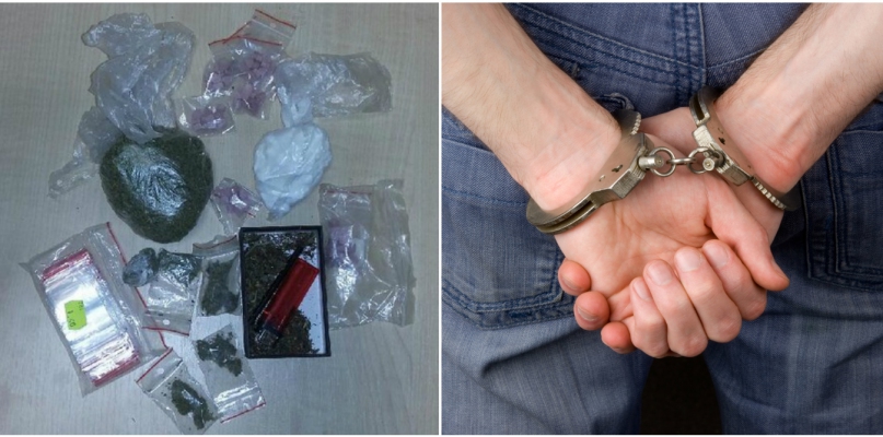 W mieszkaniu 25-latka policjanci znaleźli 50 g marihuany, 71 g amfetaminy i 75 tabletek ekstazy. Fot. KPP Aleksandrów Kujawski/depositphotos