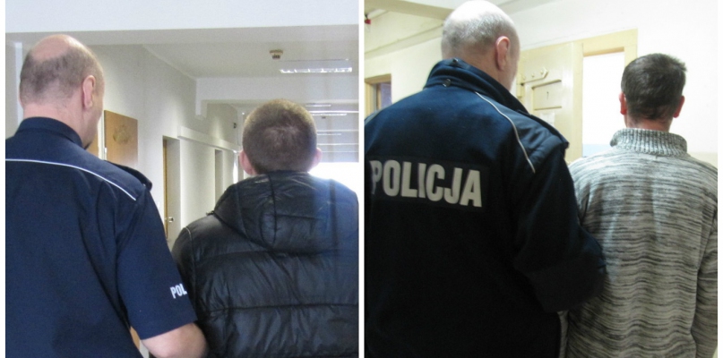 Policjanci ustalili, że obaj mężczyźni stoją za fałszywymi alarmami z 27 lutego i 10 marca. Fot. KMP Włocławek