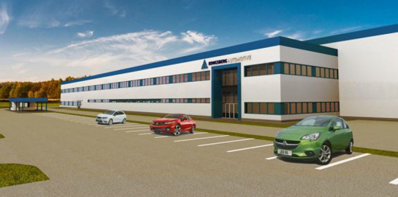 Inwestor przedstawił wizualizację nowej fabryki, która powstanie w Brzeskiej Strefie Gospodarczej. Fot. Kongsberg Automotive