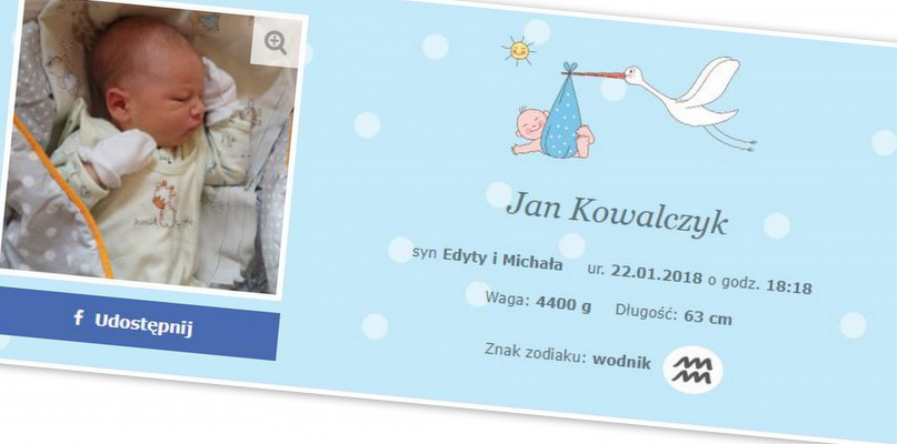 W naszym nowym dziale dumni rodzice mogą pokazać światu swoje pociechy. Fot. DDWloclawek.pl