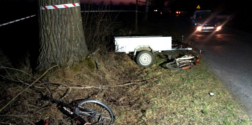 3 rowerzystki trafiły do szpitala. Fot. KPP w Aleksandrowie Kujawskim.