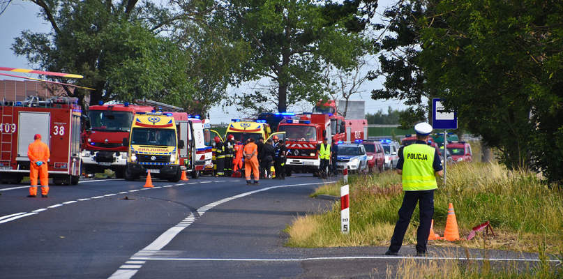 Do wypadku doszło na 217 km drogi krajowej nr 91, w miejscowości Konstantynowo w powiecie aleksandrowskim. Fot. Ł. Daniewski
