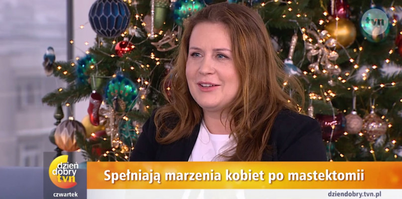 Sylwia Nawrot wystąpiła w porannym rpogramie TVN-u. Źródło: Dzień Dobry TVN