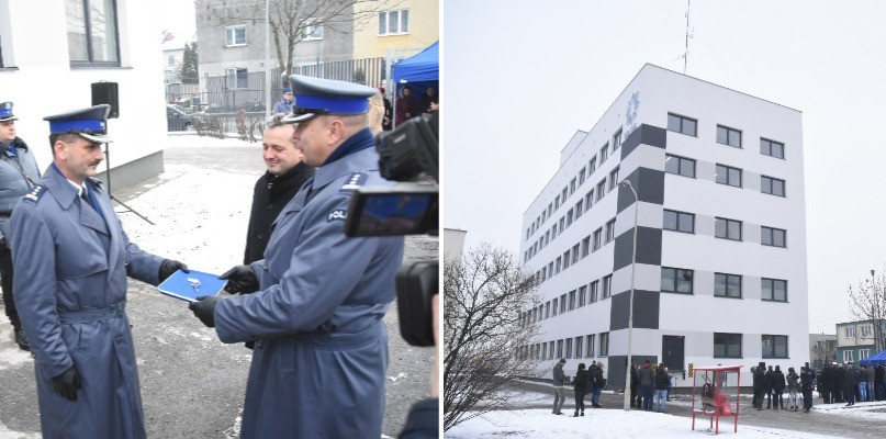 Komendant Miejski Policji we Włocławku oficjalnie odebrał klucze do wyremontowanego budynku E. Fot. Natalia Seklecka