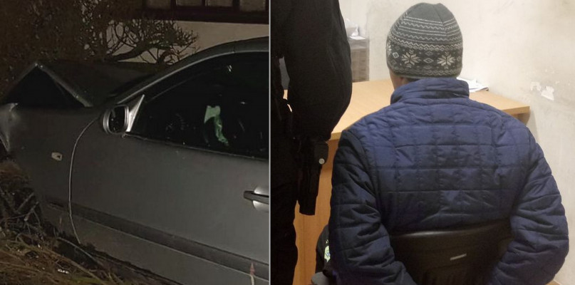 Po zebraniu śladów i dowodów policjanci ustalili, że w chwili zdarzenia za kierownicą pojazdu siedział jego 26-letni właściciel. Fot. KPP w Lipnie
