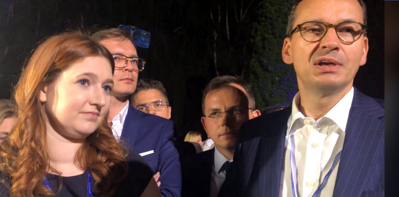Anna Gembicka i premier Mateusz Morawiecki. Screen Facebook.com