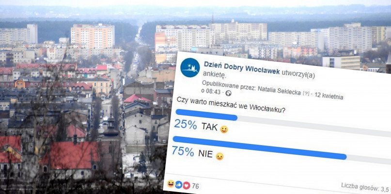 Większość respondentów uważa, że we Włocławku nie warto mieszkać. Fot. Natalia Seklecka/Facebook