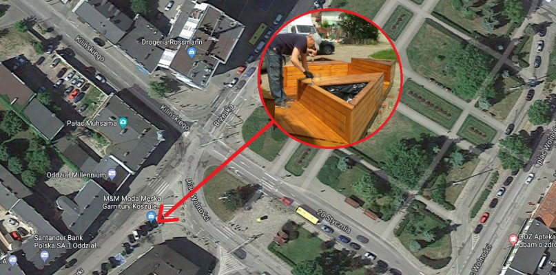 Znamy lokalizację pierwszego miejskiego parkletu. Fot. Google Maps/Facebook