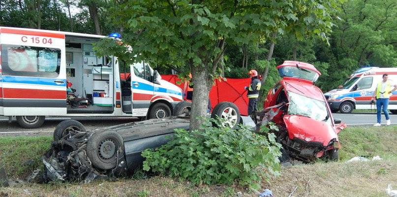 16-letnia pasażerka toyoty zginęła na miejscu. Fot. KPP w Radziejowie