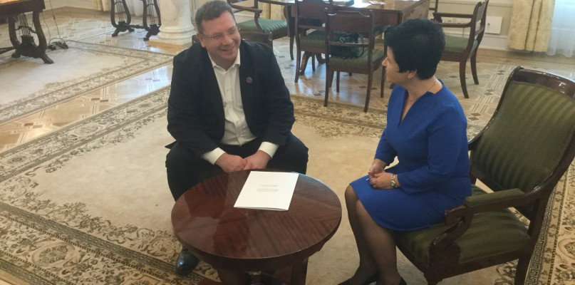 Joanna Borowiak z ministrem sprawiedliwości Michałem Wójcikiem. Fot. biuro poselskie JB. 