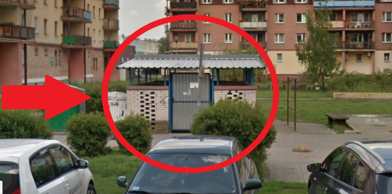 Ciało znaleziono w peroli śmietnikowej przy ul. Promiennej. Fot. Google Maps