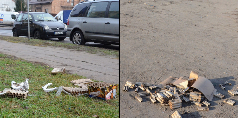 Posylwestrowe śmieci straszą na Połudnu. Fot. DDWloclawek.pl