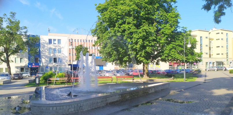 Działa tylko fontanna zlokalizowana przed Urzędem Miasta fot. Grażyna Sobczak