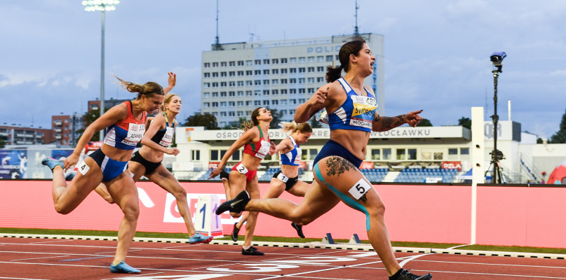 Ewa Swoboda wygrała bieg na 100 metrów fot. Paweł Skraba
