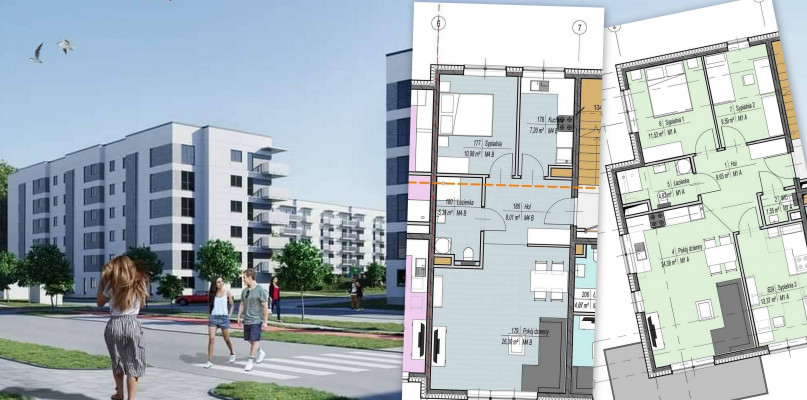 Jaki będzie rozkład mieszkań w miejskich blokach? Fot. dokumentacja projektowa