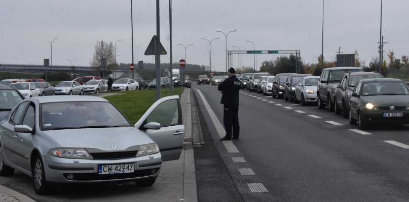 W sobotę (31 października) protesty przeniosły się także na włocławski odcinek autostrady A1. fot. Daniel Wiśniewski