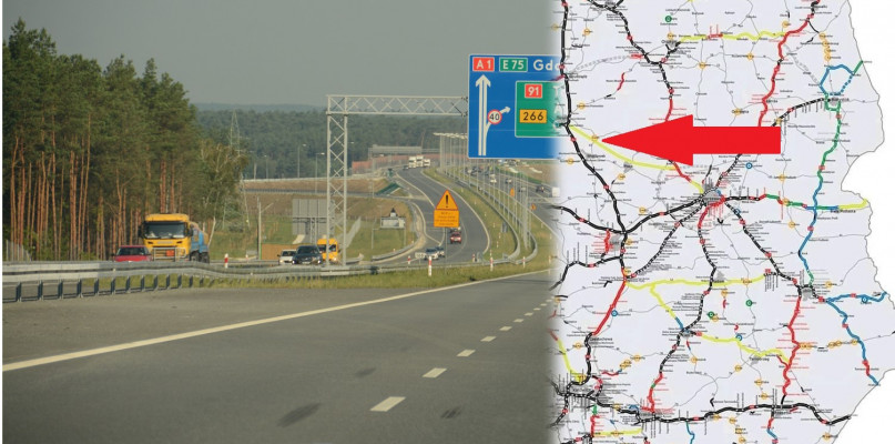Jeden z wariantów zakłada wpięcie drogi S10 w autostradę A1 we Włocławku. Fot. archiwum DDWloclawek.pl/GDDKiA