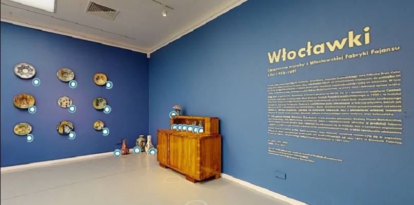 Włocławki wystawione są w Galerii Miejskiej w Bydgoszczy Fot. screen ze spaceru po wystawie.