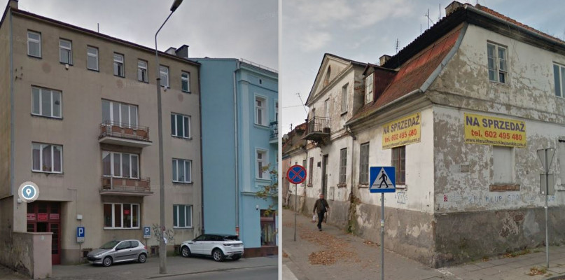 Po lewej: ul. Brzeska 12, po prawej: ul Królewiecka 15.Fot. Google Street View