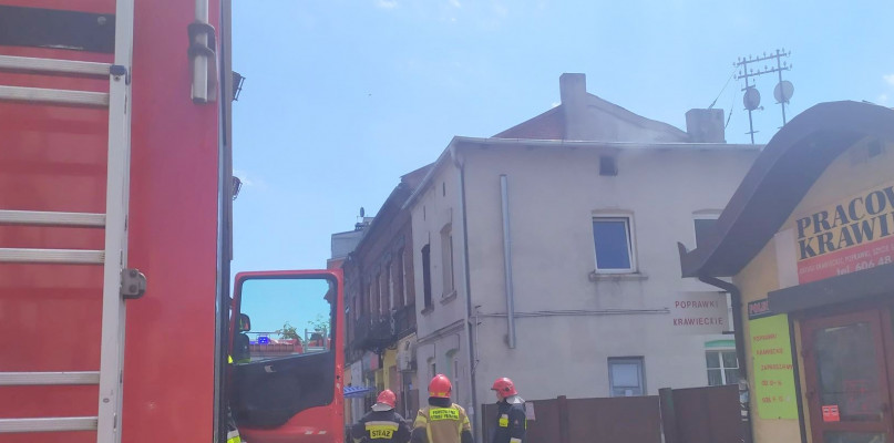 Włocławek: Pożar wybuchł w budynku przy ul. Zduńskiej. Fot. Grażyna Sobczak
