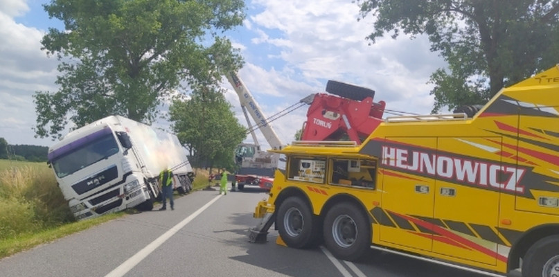 DK 91 zablokowana za wyjazdem z Włocławka. Fot. nadesłane