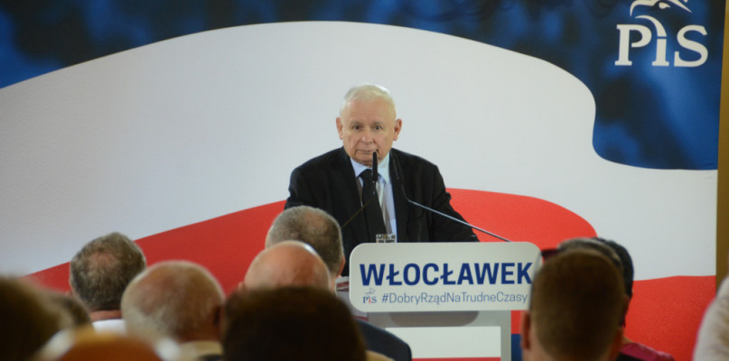 Jarosław Kaczyński we Włocławku drwił z osób transpłciowych. Fot. Kamil Kazimierczyk
