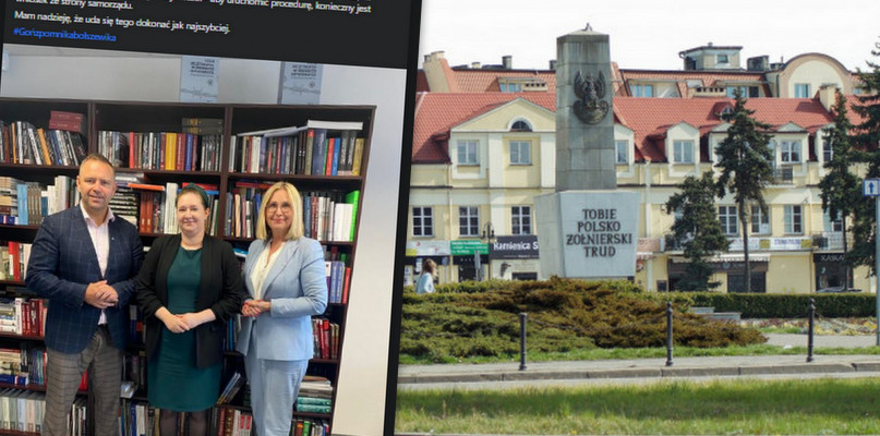 Poseł Anna Gembicka (w środku)  poinformowała, że w sprawie pomnika na placu Wolności podjęła rozmowy z prezesem Instytutu Pamięci Narodowej dr Karolem Nawrockim. W spotkaniu wzięła udział  zastępca prezydenta Włocławka Monika Jabłońska. For. Facebook/Anna Gembicka/Archiwum DD. 