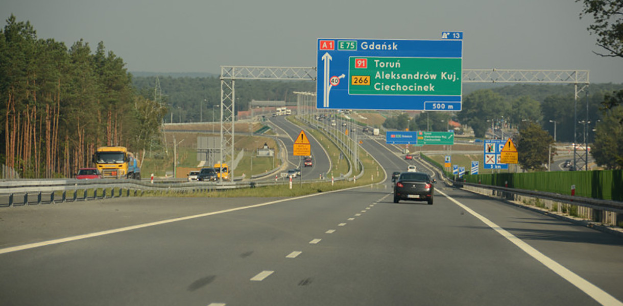 Odcinkowy pomiar prędkości obejmie jeden z odcinków autostrady A1 pod Włocławkiem. Fot. archiwum DDWloclawek.pl