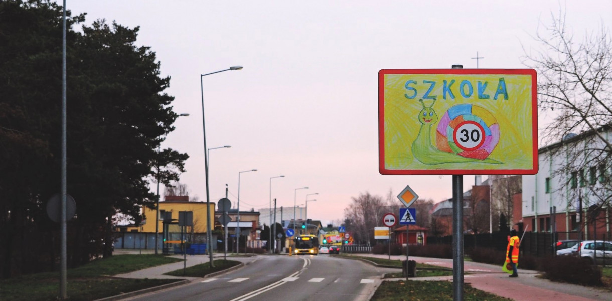 Uczniowie mogą zaprojektować własny znak drogowy! fot. Facebook Urząd Miasta Włocławek.