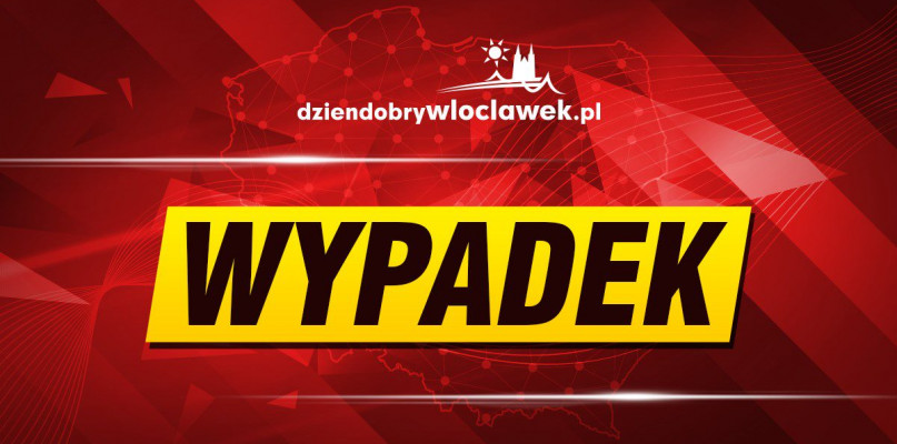 Wypadek na drodze z Lipna do Włocławka. Fot. v-media