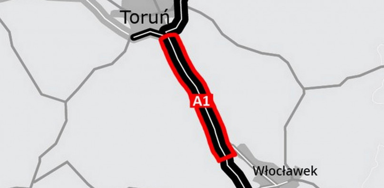 Autostrada A1 ma być poszerzona na odcinku między Włocławkiem a Toruniem. Fot. GDDKiA