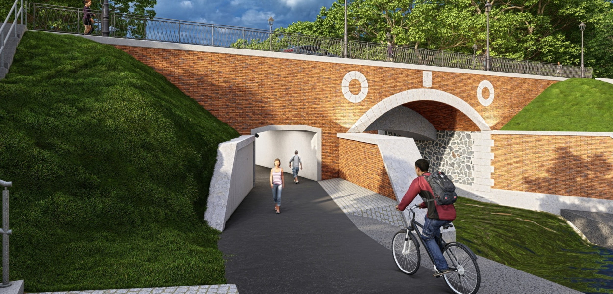 Wkrótce zostanie wyłoniony wykonawca, który stworzy przejście między bulwarami a Parkiem Sienkiewicza. Fot. Proplan