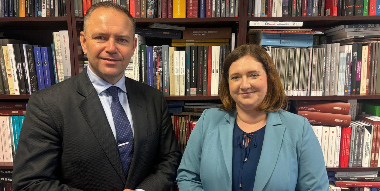 Anna Gembicka, spotkała się z prezesem Instytutu Pamięci Narodowej, dr Karolem Nawrockim. Fot. Biuro Poselskie. 