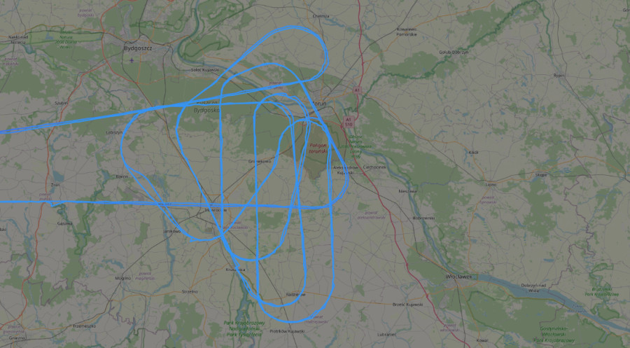 Fot. Zrzut ekranu z ADS-B Exchange