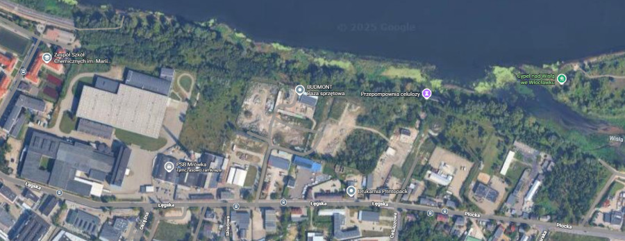 Tędy przejdzie spacer badawczy z prezydentem. Screen z google maps.