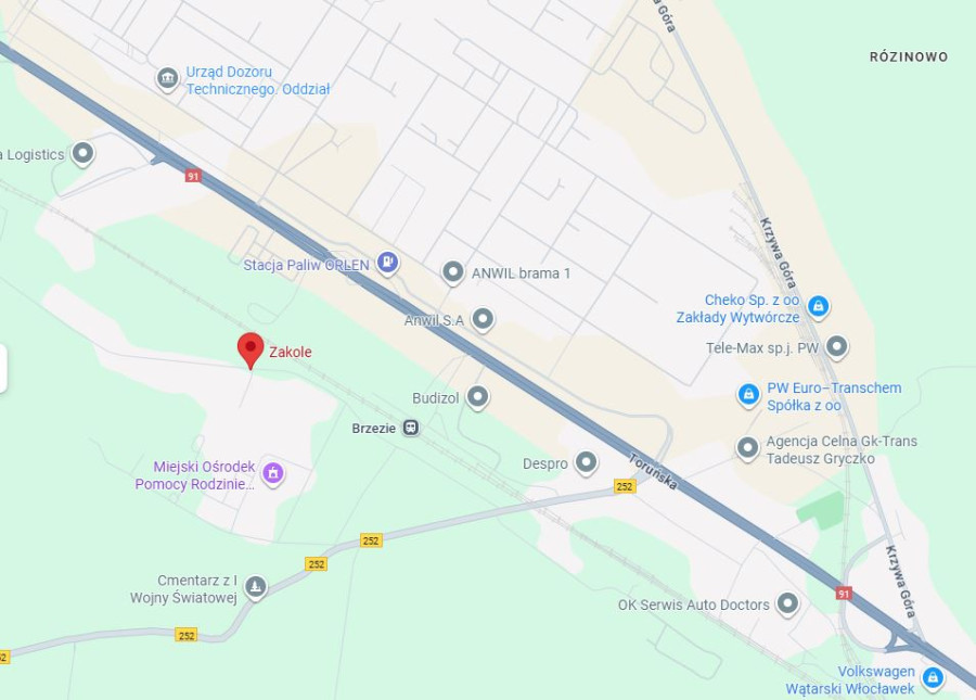 Zrzut ekranu Google Maps