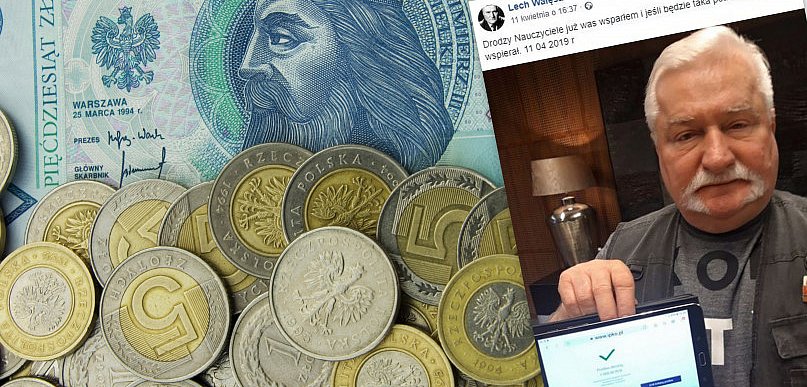 Zbierają pieniądze dla nauczycieli. Pomógł m.in. Lech Wałęsa