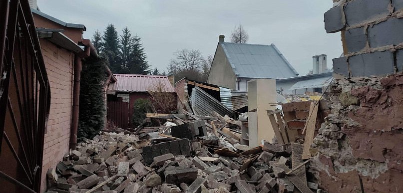 Wybuch butli z gazem w domu jednorodzinnym! Są poszkodowani?