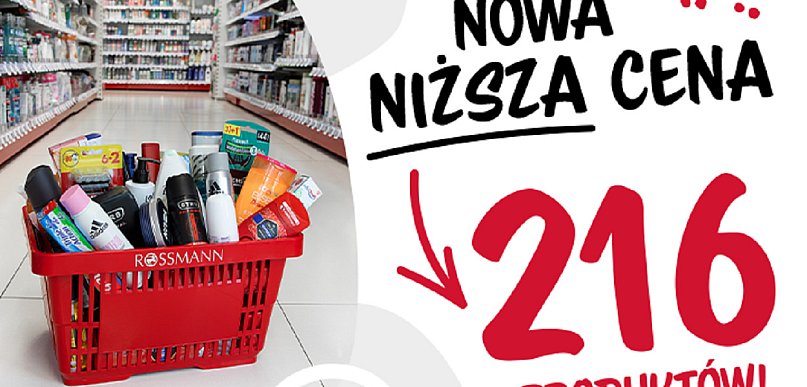 Nowe, niższe ceny na 216 popularnych produktów z Rossmanna 