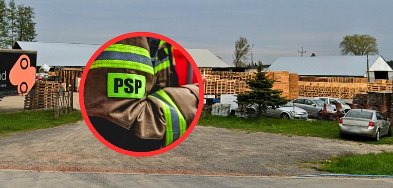 Ogień w hurtowni palet. Z pożarem walczyło 6 zastępów straży 