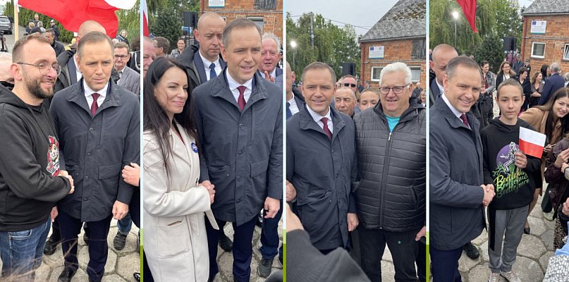 Ujęcia z wizyty. Mieszkańcy nie odpuszczali selfie z Nawrockim [FOTO] - 79883