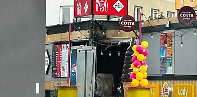 Nocny pożar przy ulicy Celulozowej. Spłonęła budka z kebabem