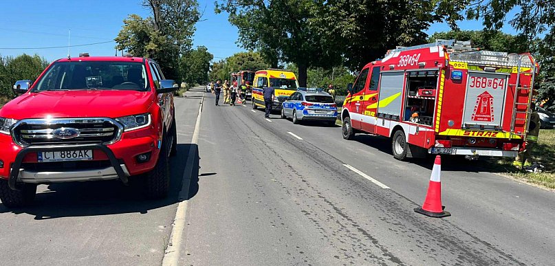 Starsza kobieta poparzona w pożarze. Na miejscu 7 zastępów straży