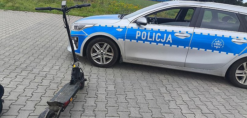 Miał 2,5 promila i wjechał hulajnogą na krajówkę. Policja: Fantazja poniosła